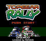 Top Gear Rally title screen for GameBoy Color